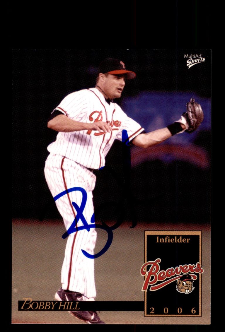 Signed Baseball Card Auto Bobby Hill 2006 MultiAd Portland Beavers