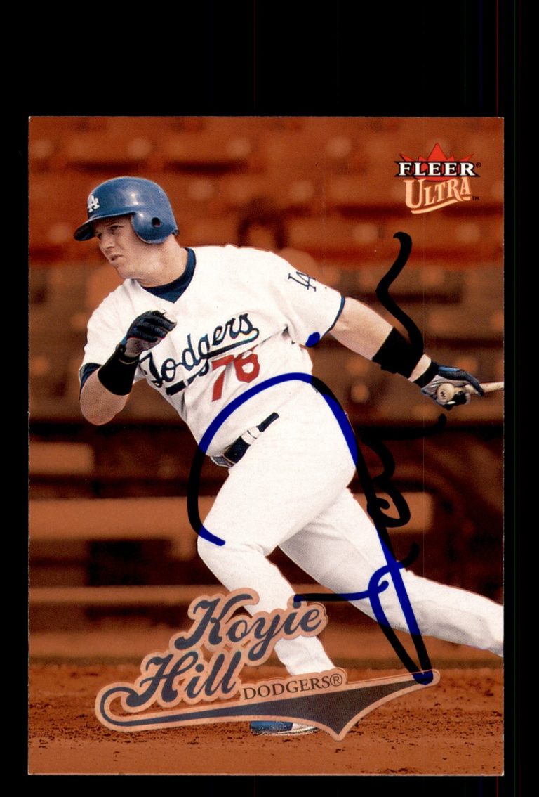 Signed Baseball Card Auto Koyie Hill 2004 Fleer Ultra #205 Los Angeles Dodgers
