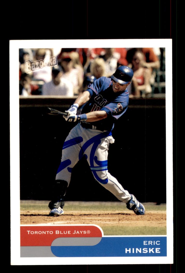 Signed Baseball Card Auto Eric Hinske 2004 Bazooka #19 Toronto Blue Jays