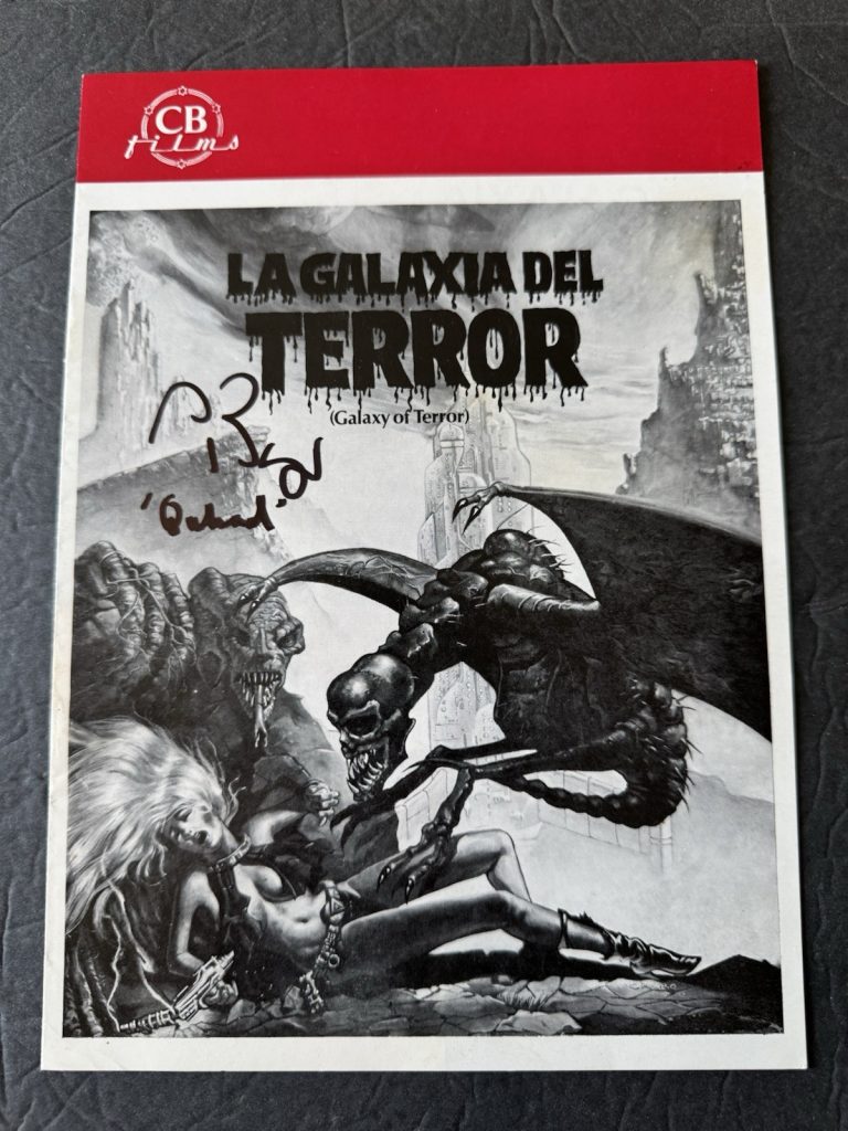 SID HAIG SIGNED GALAXY OF TERROR MOVIE PROGRAM PRESS AUTOGRAPHED JSA COA HORROR