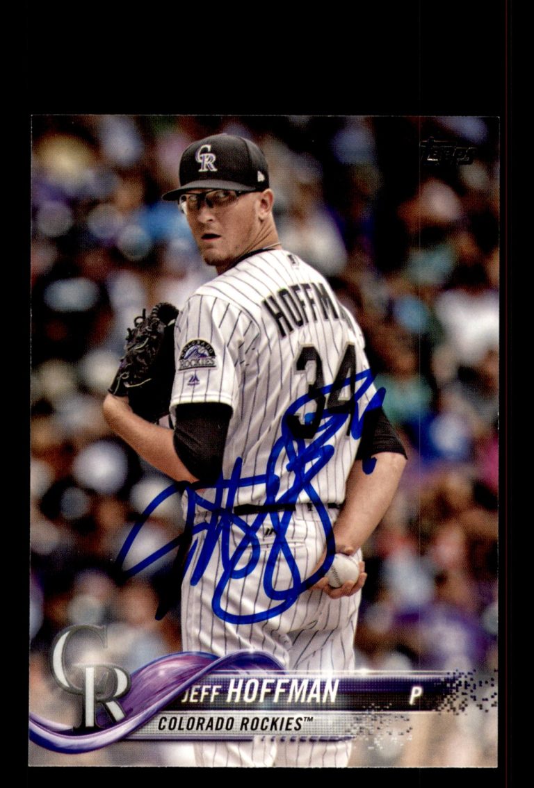Signed Baseball Card Auto Jeff Hoffman 2018 Topps #356 Colorado Rockies