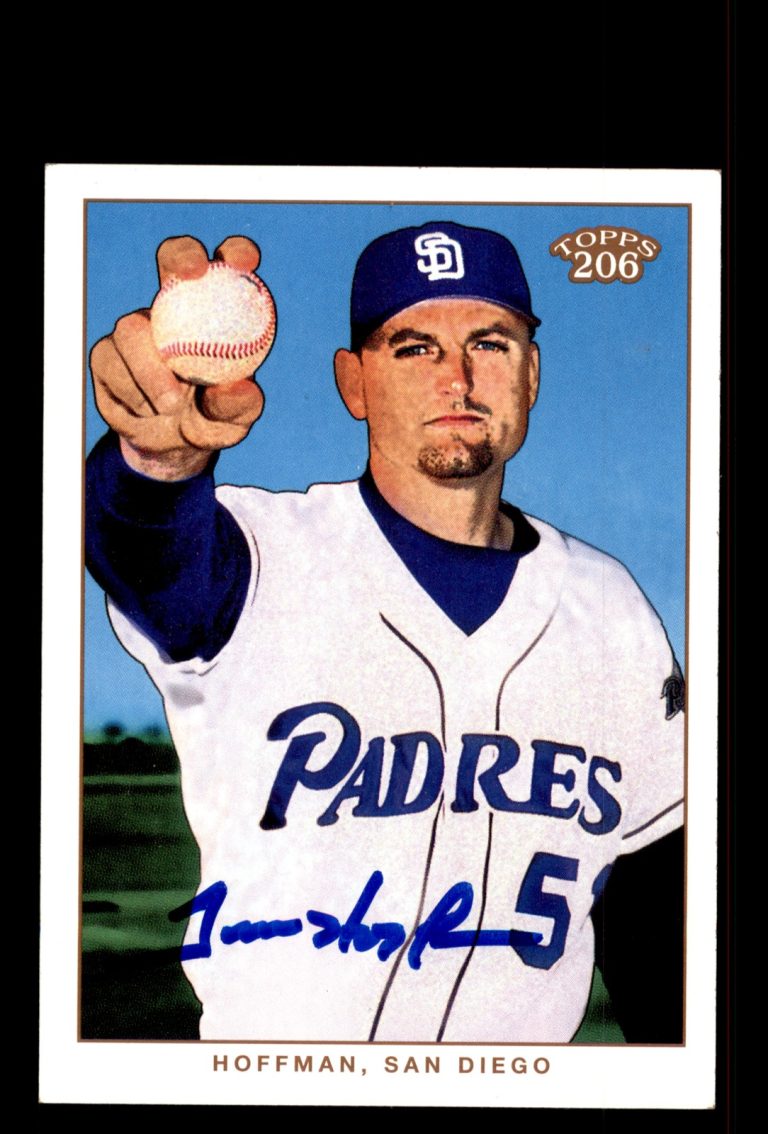 Signed Baseball Card Auto Trevor Hoffman 2002 Topps 206 #329 San Diego Padres