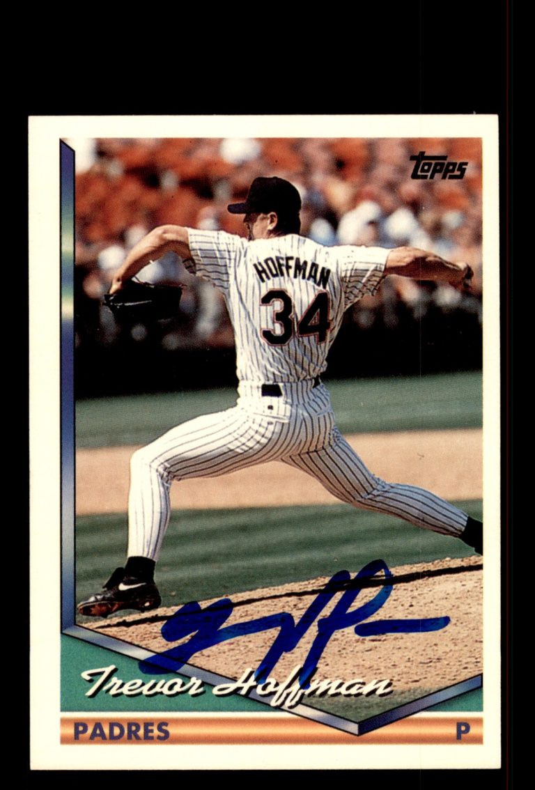 Signed Baseball Card Auto Trevor Hoffman 1994 Topps #222 San Diego Padres