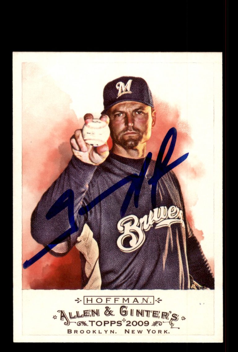 Signed Baseball Card Auto Trevor Hoffman 2009 Topps Allen & Ginter #179 Brewers