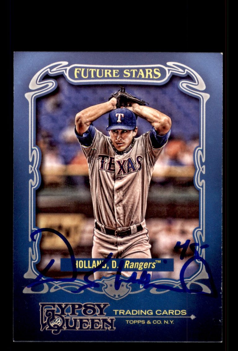 Signed Baseball Card Auto Derek Holland 2012 Topps Gypsy Queen #FS-DH Rangers