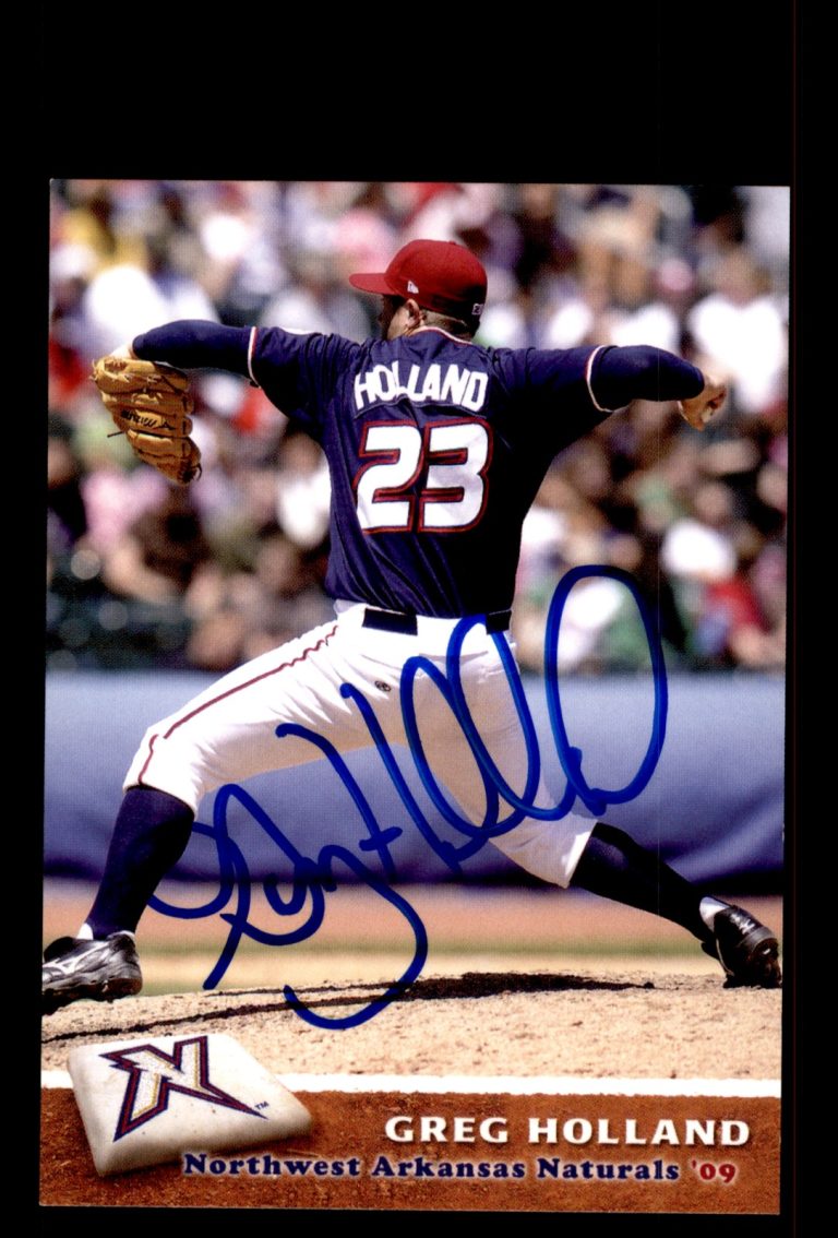 Signed Baseball Card Auto Greg Holland 2009 Northwest Arkansas Naturals