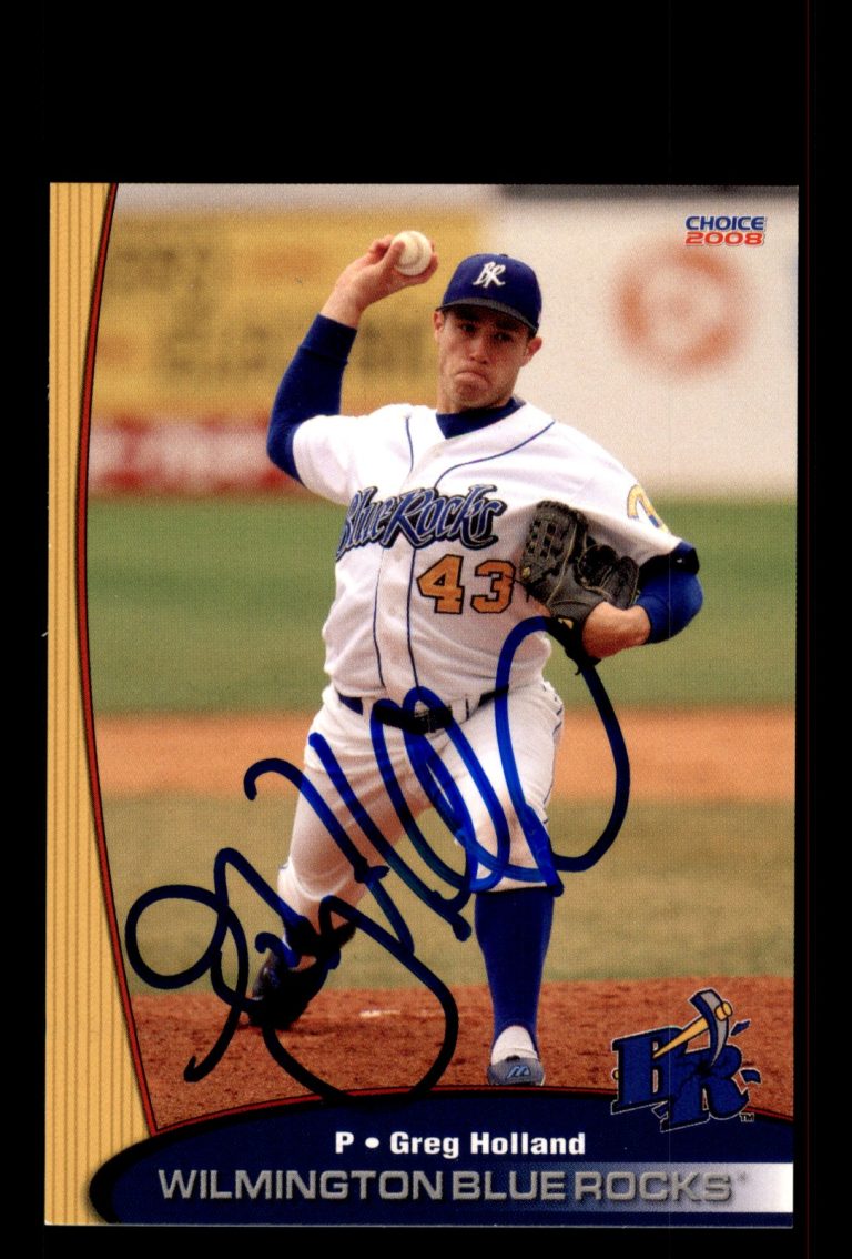 Signed Baseball Card Auto Greg Holland 2008 Choice Wilmington Blue Rocks RC