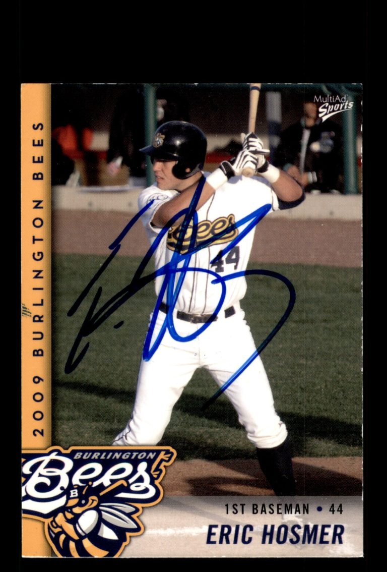 Signed Baseball Card Auto Eric Hosmer 2009 MultiAd Burlington Bees