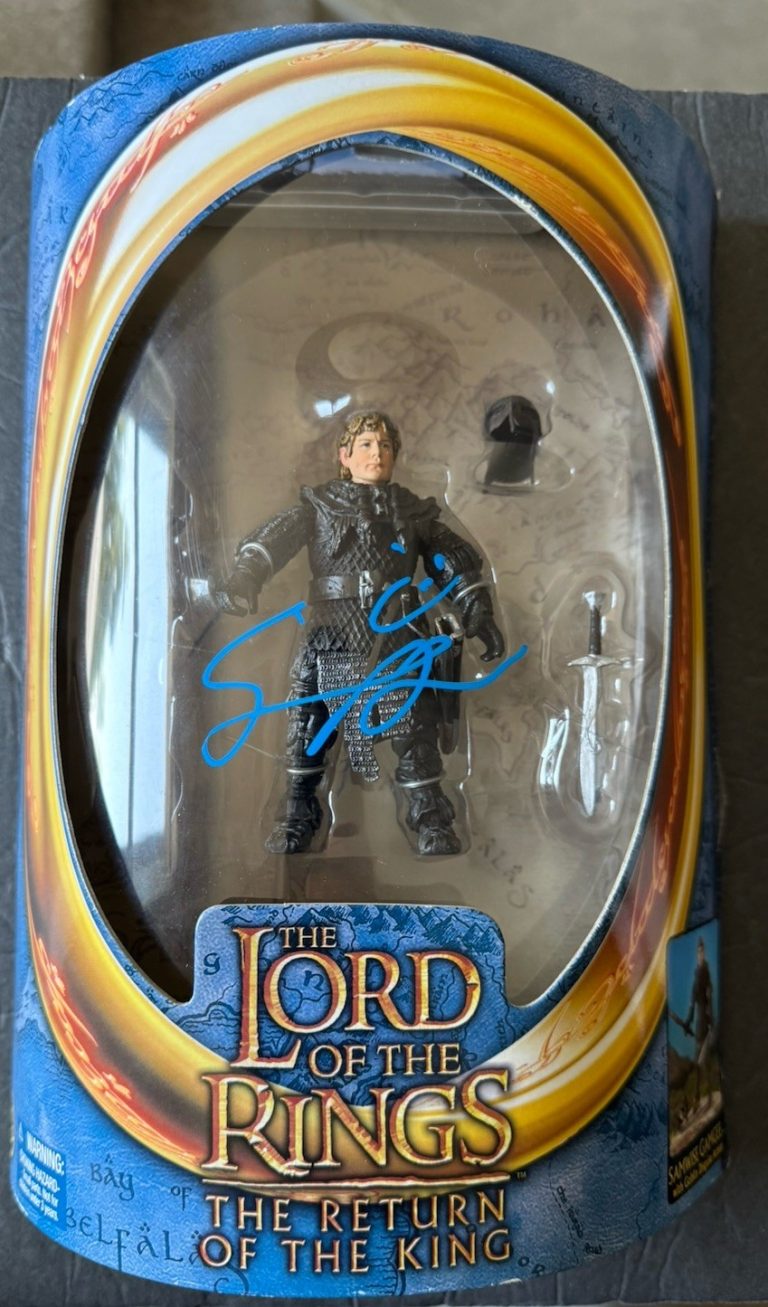 SEAN ASTIN SIGNED LORD OF THE RINGS FIGURE SAMWISE AUTOGRAPHED JSA RETURN KING