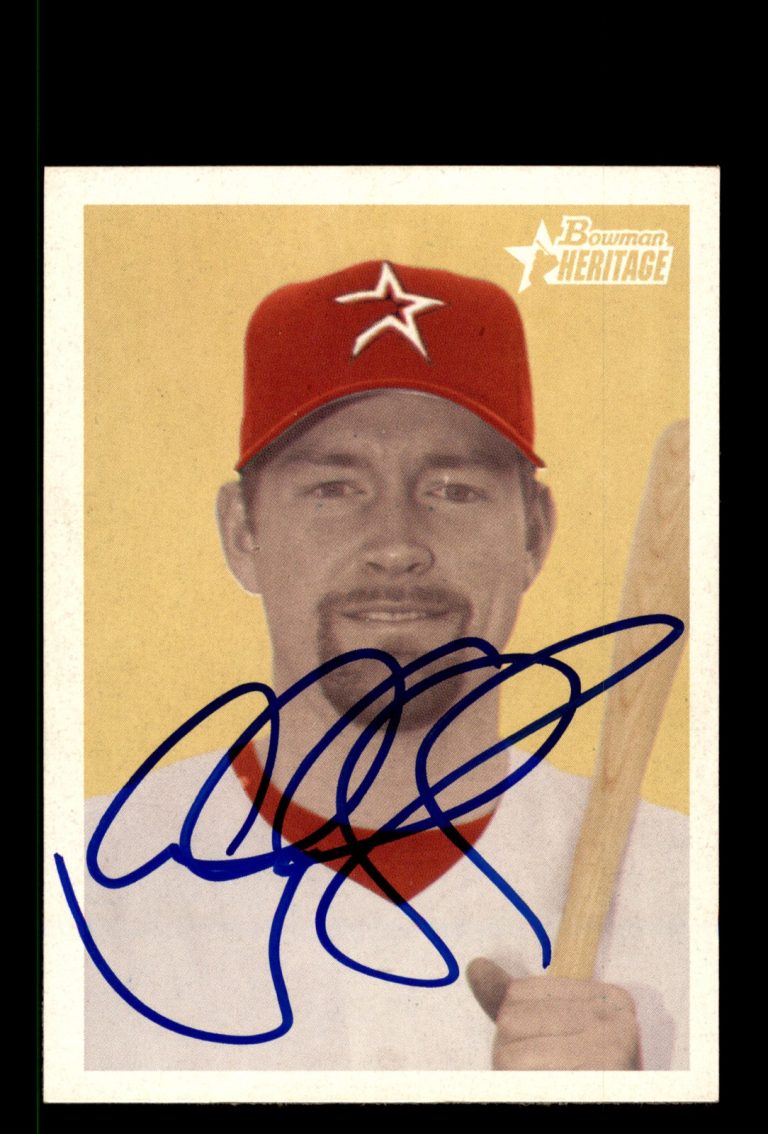 Signed Baseball Card Auto Aubrey Huff 2006 Bowman Heritage #31 Houston Astros