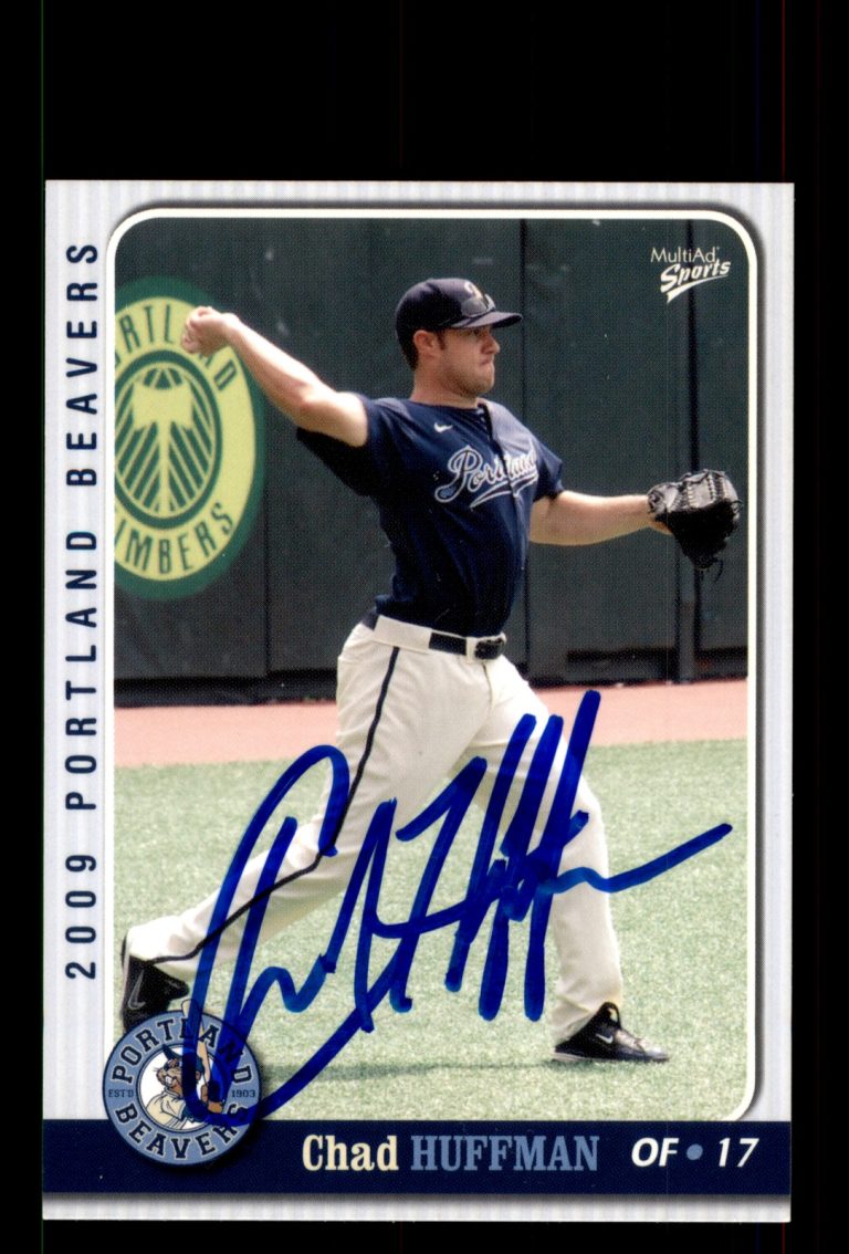 Signed Baseball Card Auto Chad Huffman 2009 MultiAd Portland Beavers