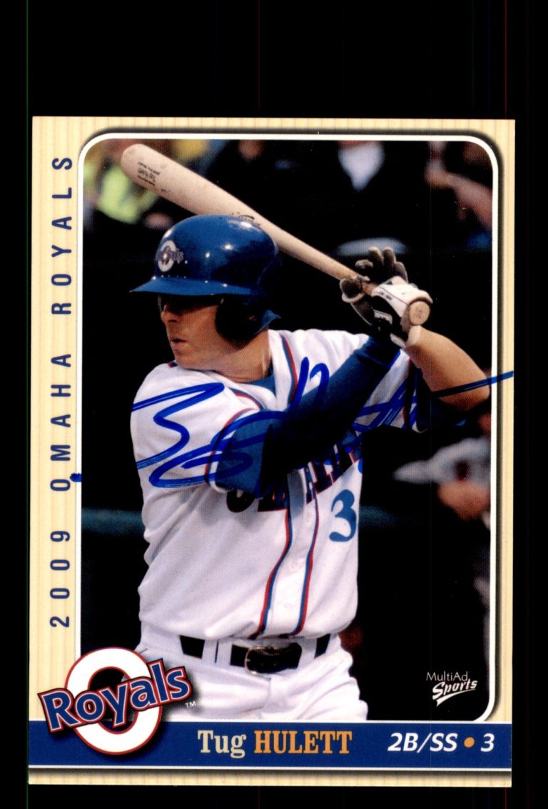 Signed Baseball Card Auto Tug Hulett 2009 MultiAd Omaha Royals
