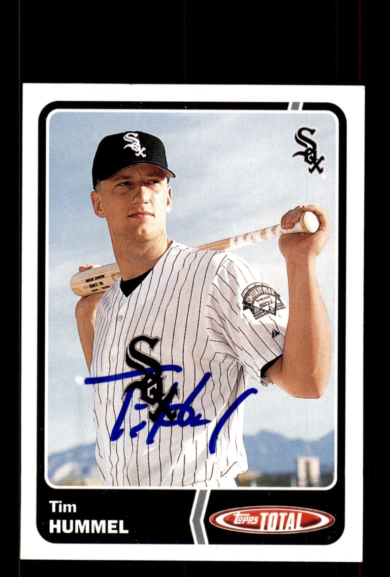 Signed Baseball Card Auto Tim Hummel 2003 Topps Total #237 Chicago White Sox