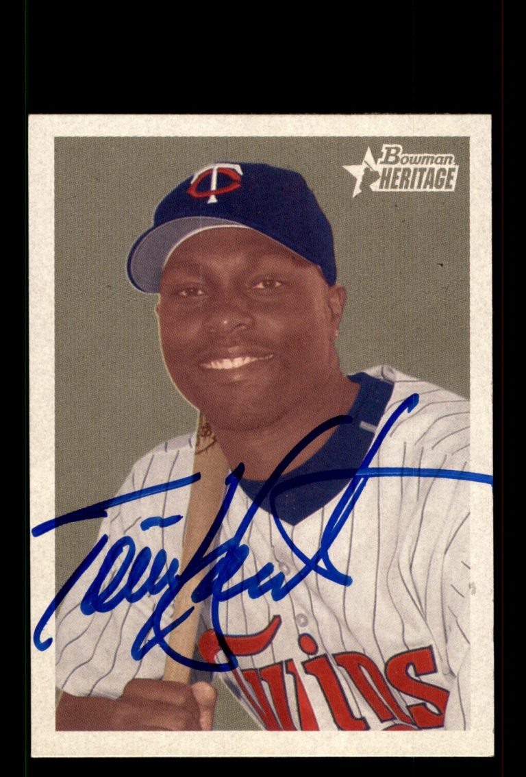 Signed Baseball Card Auto Torii Hunter 2006 Bowman Heritage #63 Minnesota Twins
