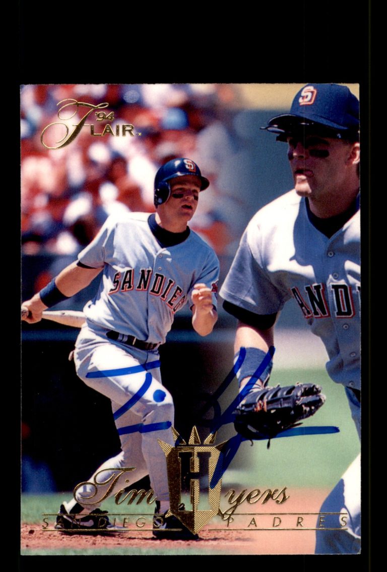 Signed Baseball Card Auto Tim Hyers 1994 Flair #438 San Diego Padres