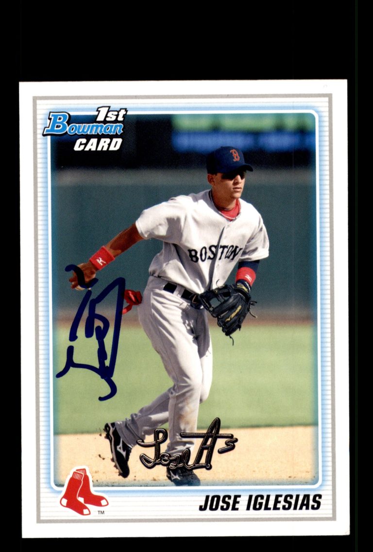 Signed Baseball Card Auto Jose Iglesias 2010 Bowman #BP108 Boston Red Sox
