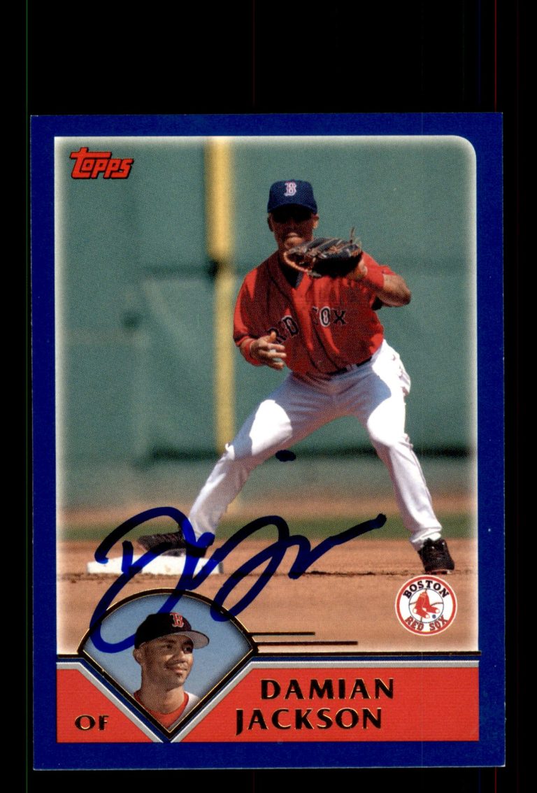Signed Baseball Card Auto Damian Jackson 2003 Topps #T43 Boston Red Sox