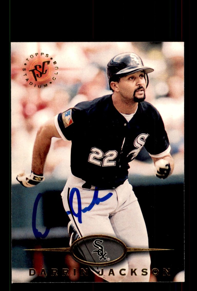 Signed Baseball Card Auto Darrin Jackson 1995 Stadium Club #71 Chicago White Sox
