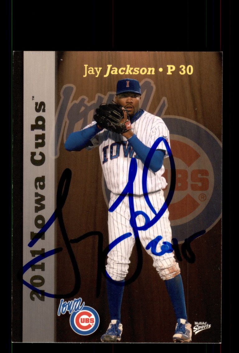 Signed Baseball Card Auto Jay Jackson 2011 MultiAd Iowa Cubs