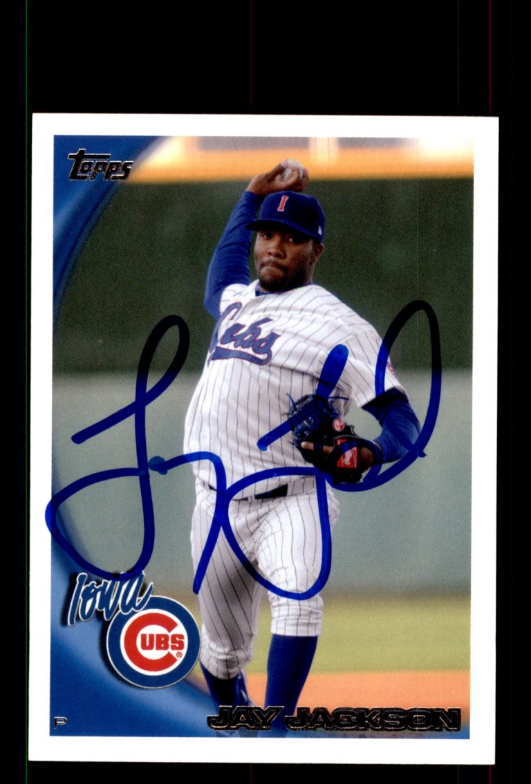 Signed Baseball Card Auto Jay Jackson 2010 Topps Pro Debut #299 Iowa Cubs