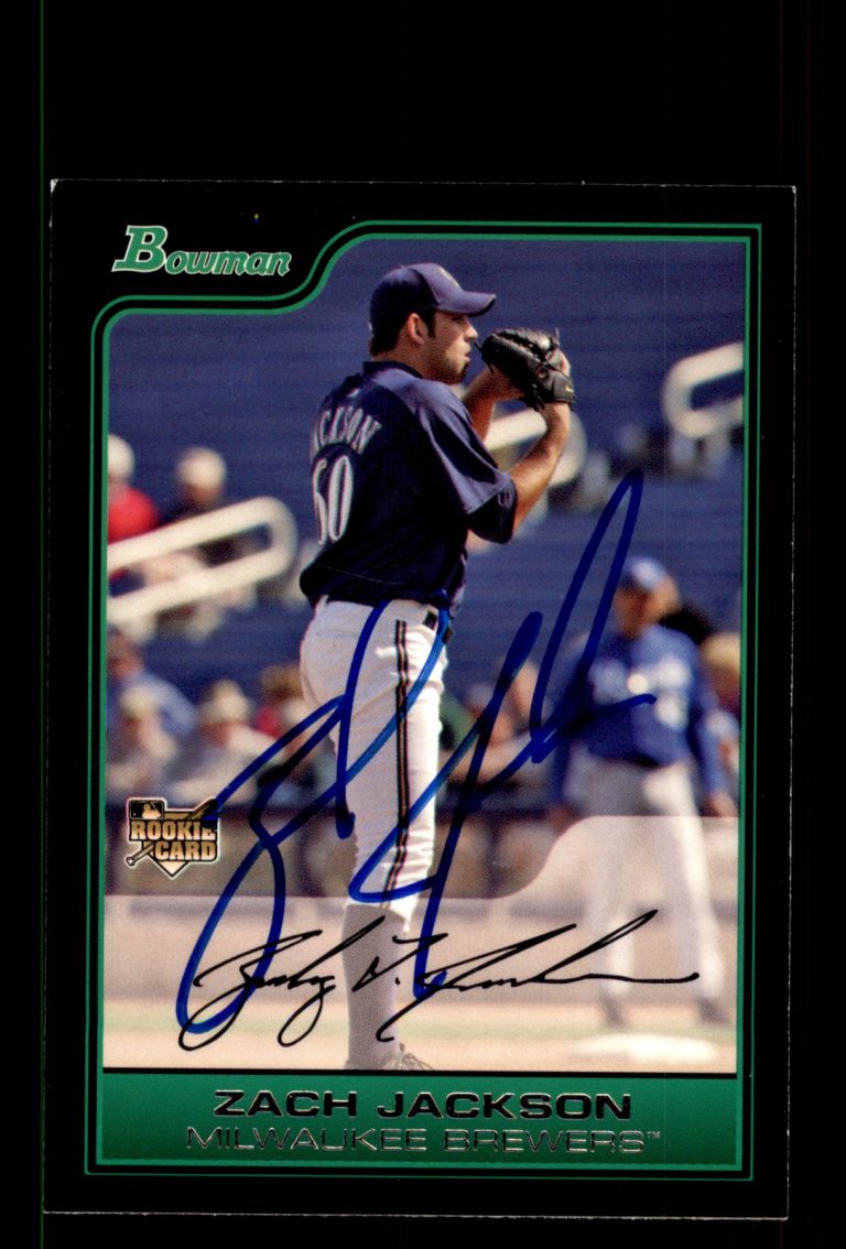Signed Baseball Card Auto Zach Jackson 2006 Bowman Draft #BDP39 Brewers