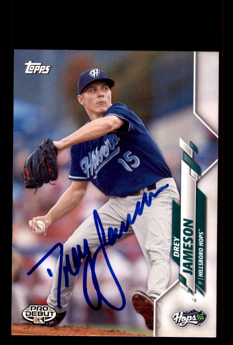 Signed Baseball Card Auto Drey Jameson 2020 Topps Pro Debut #PD-173