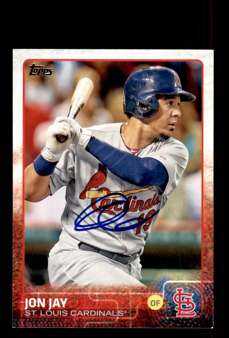 Signed Baseball Card Auto Jon Jay 2015 Topps #11 St. Louis Cardinals