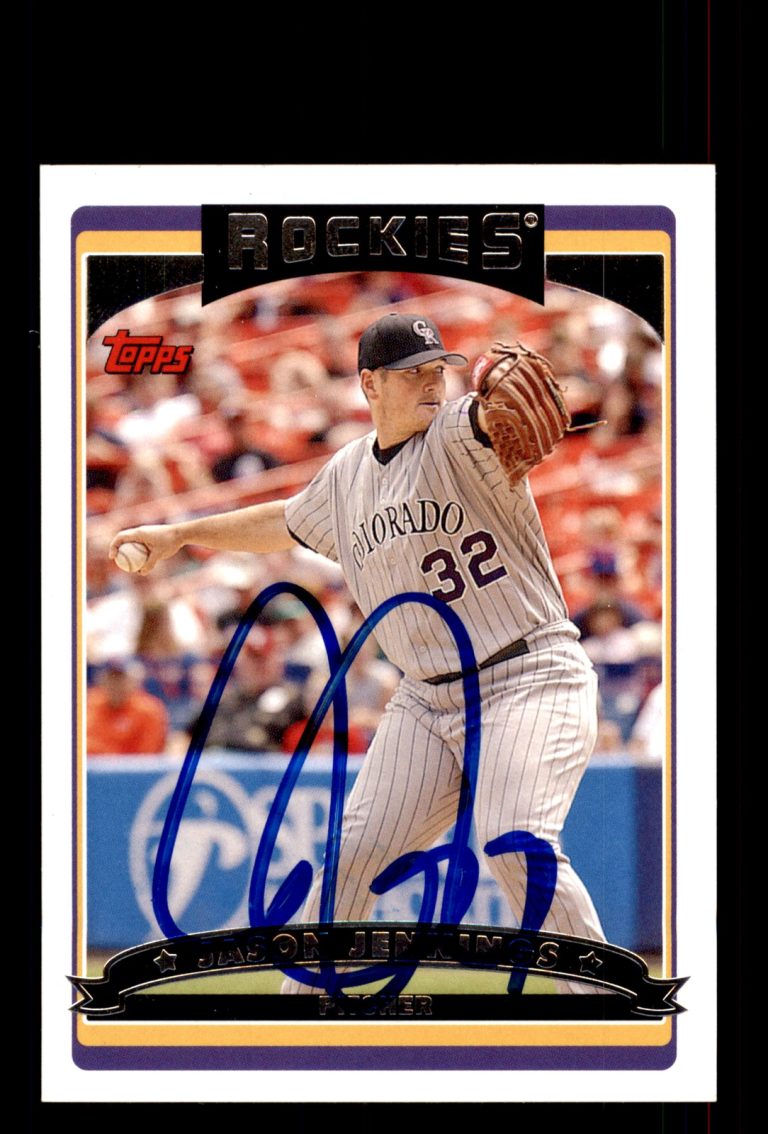Signed Baseball Card Auto Jason Jennings 2006 Topps #349 Colorado Rockies