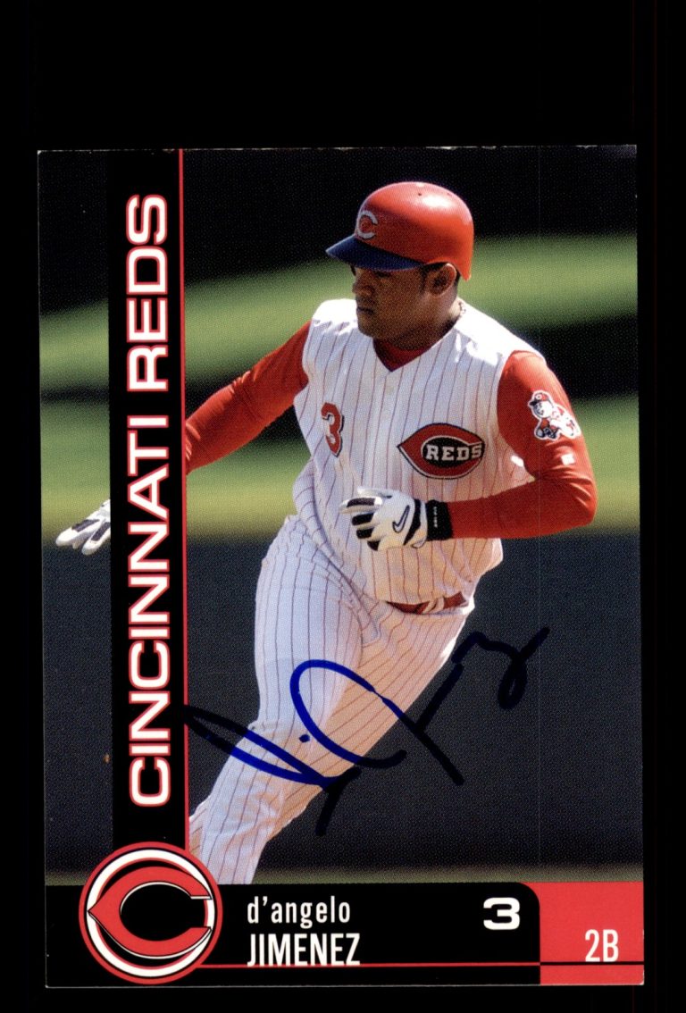 Signed Baseball Card Auto D'Angelo Jimenez 2004 Kahn's Cincinnati Reds