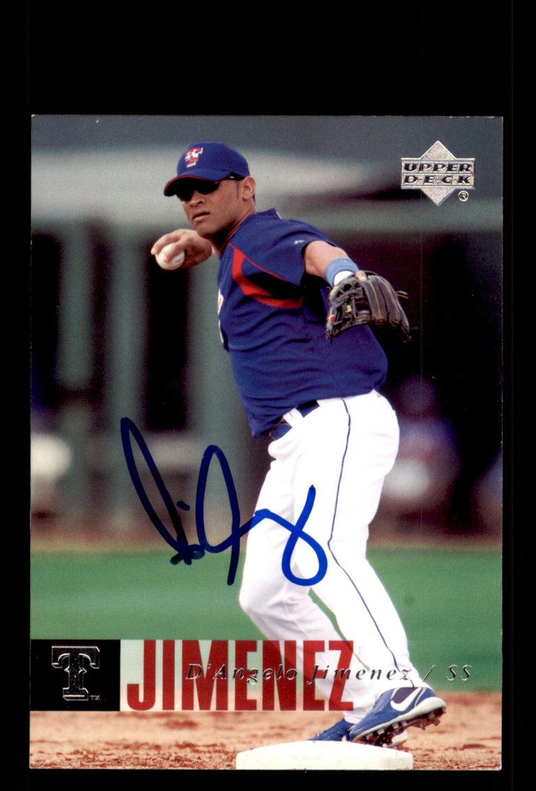 Signed Baseball Card Auto D'Angelo Jimenez 2006 Upper Deck #835 Texas Rangers