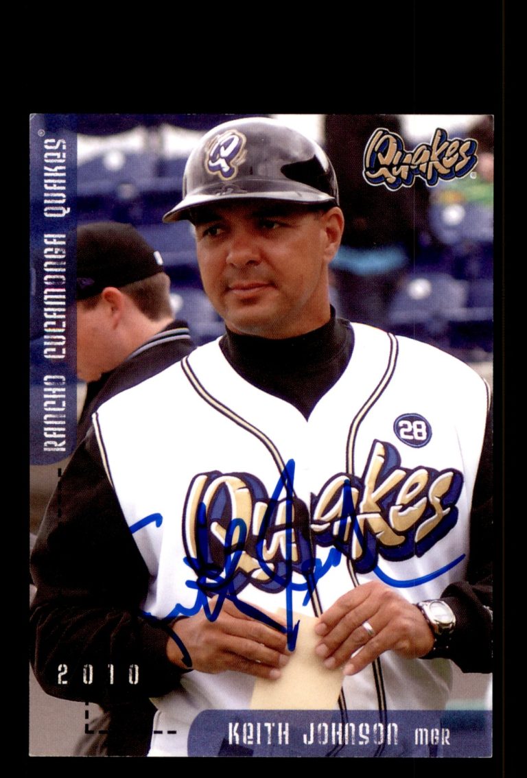 Signed Baseball Card Auto Keith Johnson 2010 Grandstand Rancho Cucamonga Quakes