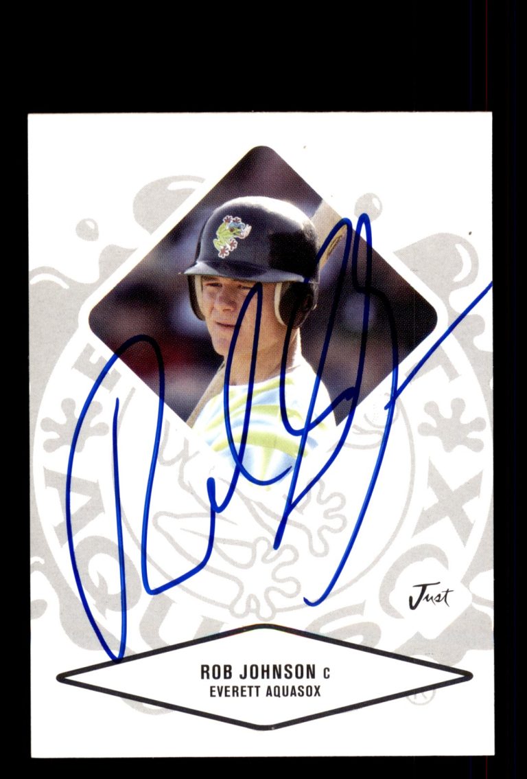 Signed Baseball Card Auto Rob Johnson 2004 Justifiable #38