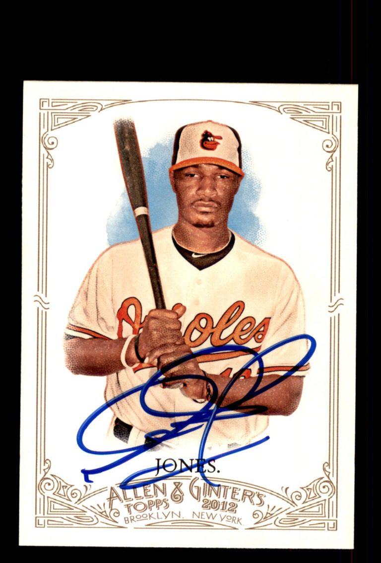 Signed Baseball Card Auto Adam Jones 2012 Topps Allen & Ginter #224 Orioles
