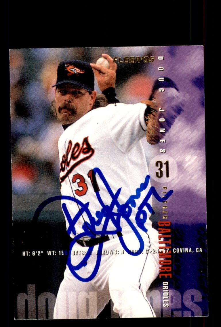 Signed Baseball Card Auto Doug Jones 1995 Fleer Update #U-5 Baltimore Orioles