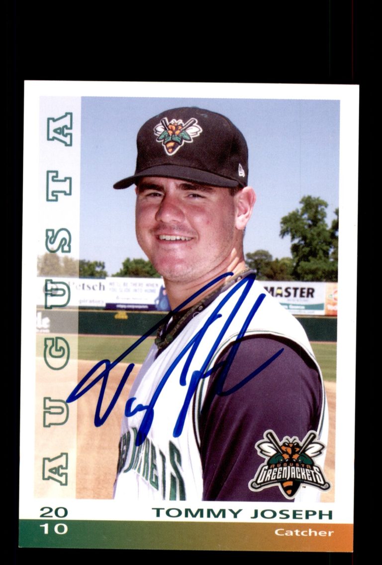 Signed Baseball Card Auto Tommy Joseph 2010 Grandstand Augusta GreenJackets