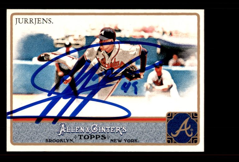 Signed Baseball Card Auto Jair Jurrjens 2011 Topps Allen & Ginter #126 Braves