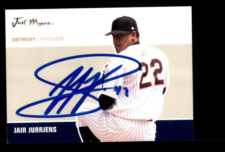 Signed Baseball Card Auto Jair Jurrjens 2007 Just Autographs #JA-24 Tigers