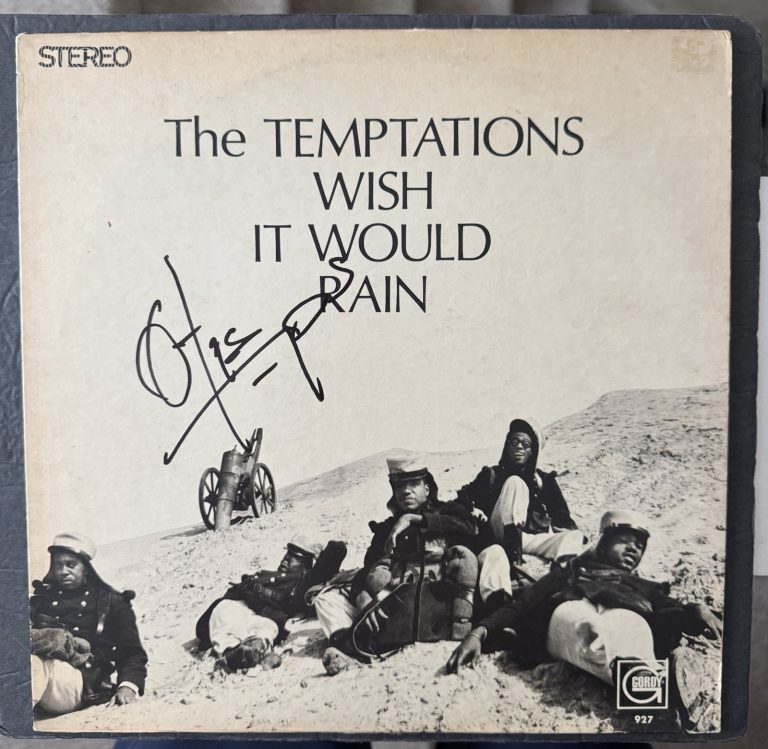OTIS WILLIAMS SIGNED VINYL THE TEMPTATIONS WISH IT WOULD RAIN JSA COA AUTOGRAPH