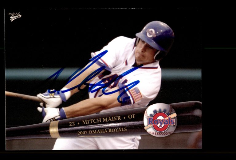 Signed Baseball Card Auto Mitch Maier 2007 MultiAd Omaha Royals