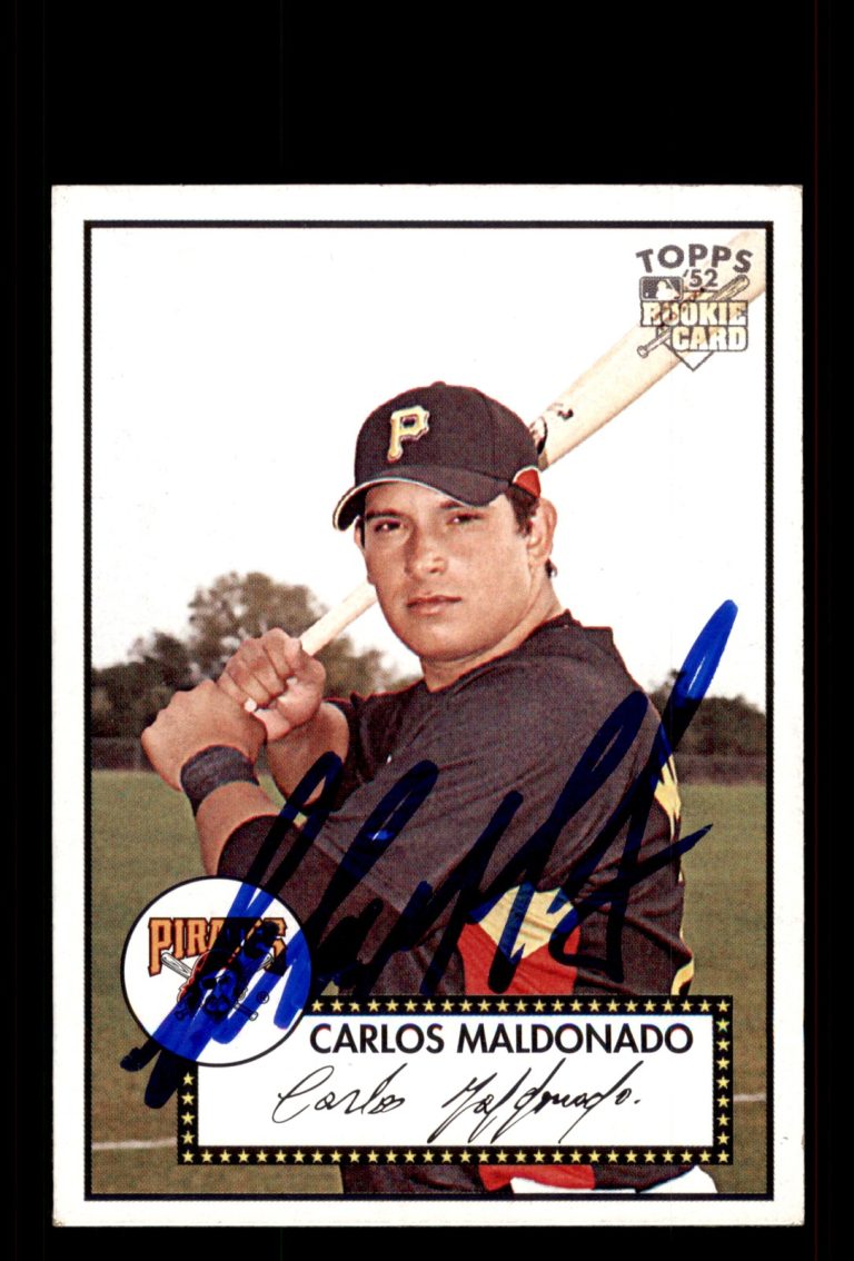 Signed Baseball Card Auto Carlos Maldonado 2007 Topps Rookie 52 #192 Pirates