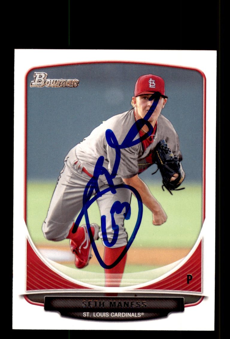 Signed Baseball Card Auto Seth Maness 2013 Bowman #BP64 St. Louis Cardinals