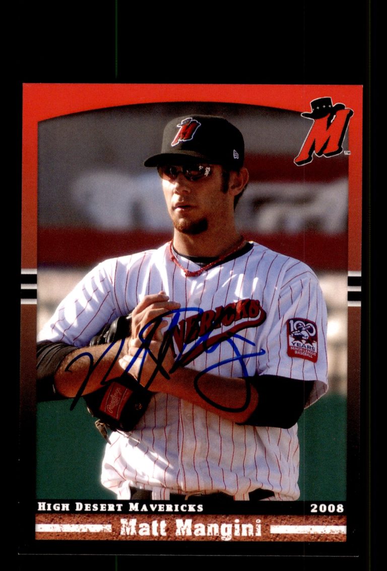 Signed Baseball Card Auto Matt Mangini 2008 Grandstand High Desert Mavericks
