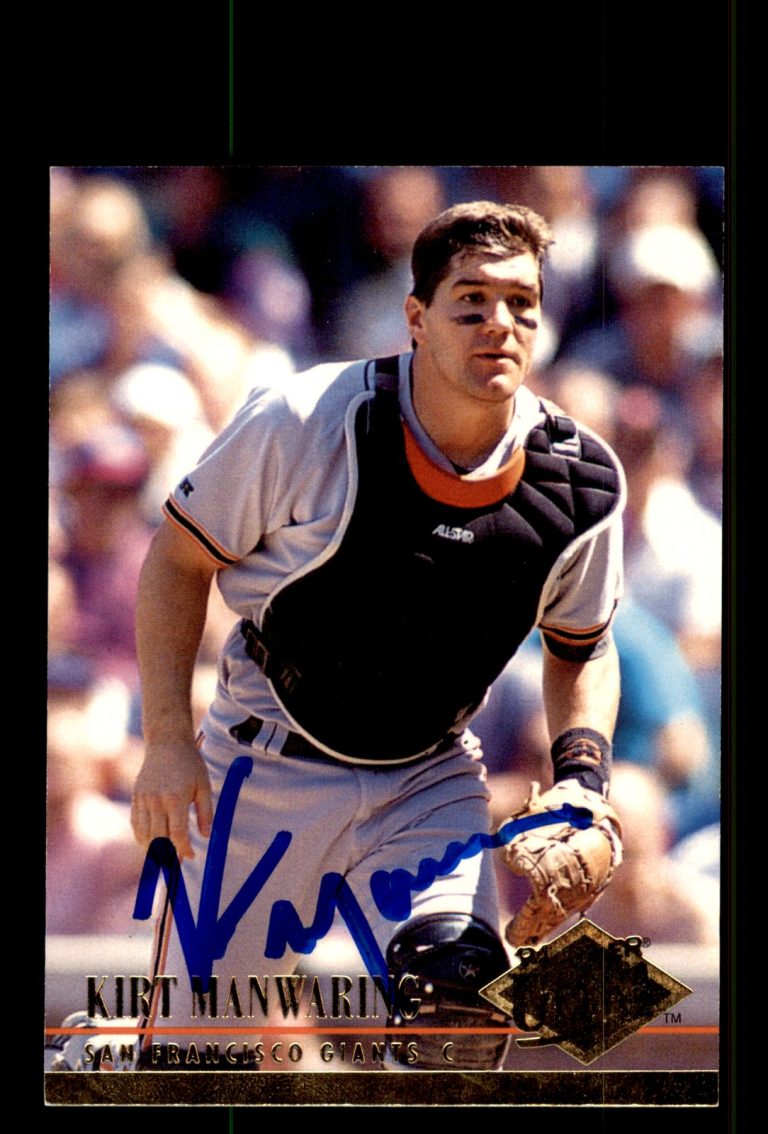 Signed Baseball Card Auto Kirt Manwaring 1994 Ultra #292 San Francisco Giants