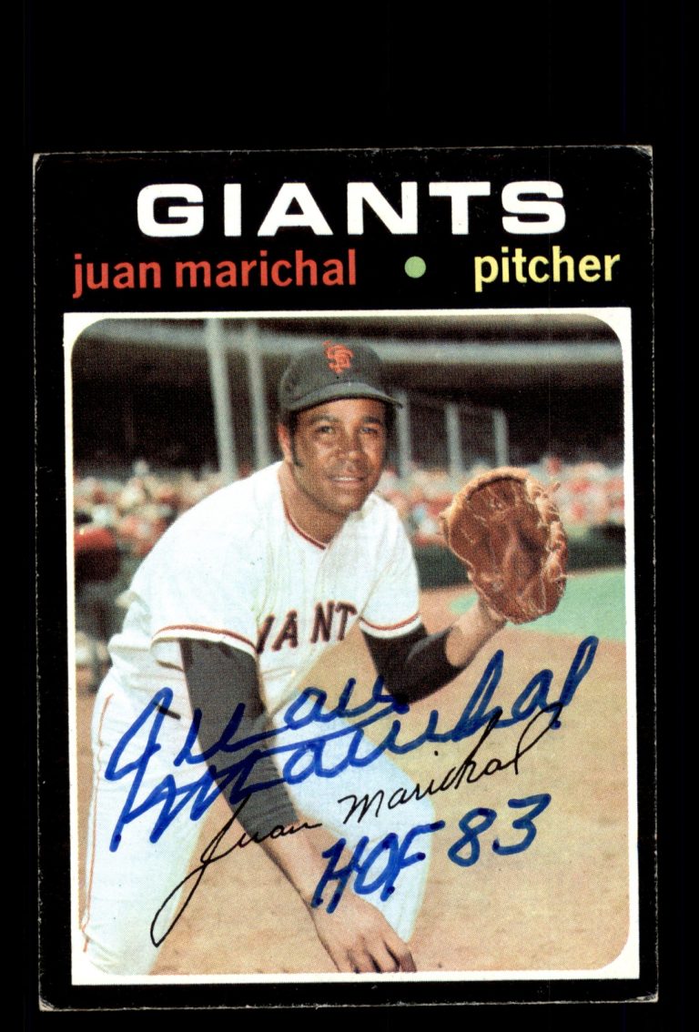 Signed Baseball Card Auto Juan Marichal 1971 Topps #325 San Francisco Giants