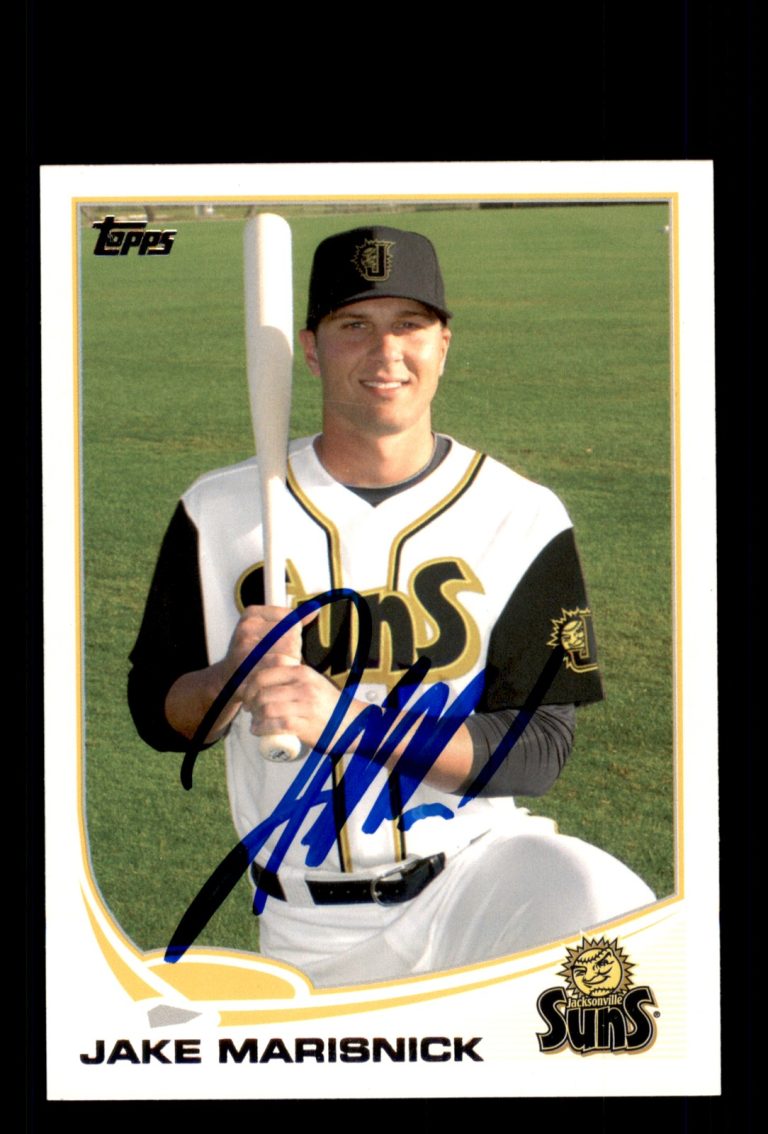 Signed Baseball Card Auto Jake Marisnick 2013 Topps Pro Debut #174 Suns