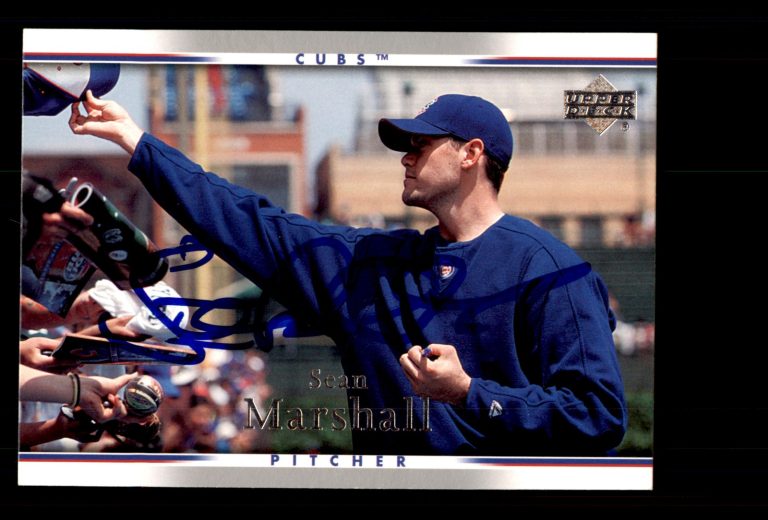 Signed Baseball Card Auto Sean Marshall 2007 Upper Deck #286 Chicago Cubs
