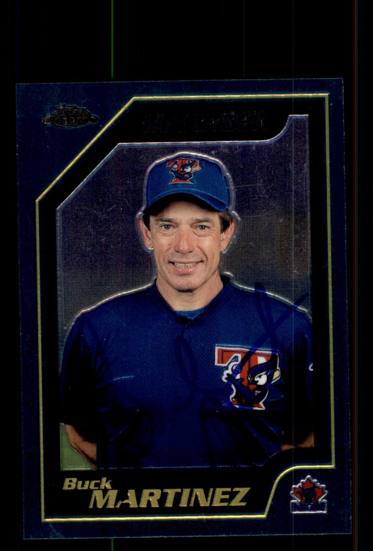 Signed Baseball Card Auto Buck Martinez 2001 Topps Chrome #T148 Blue Jays