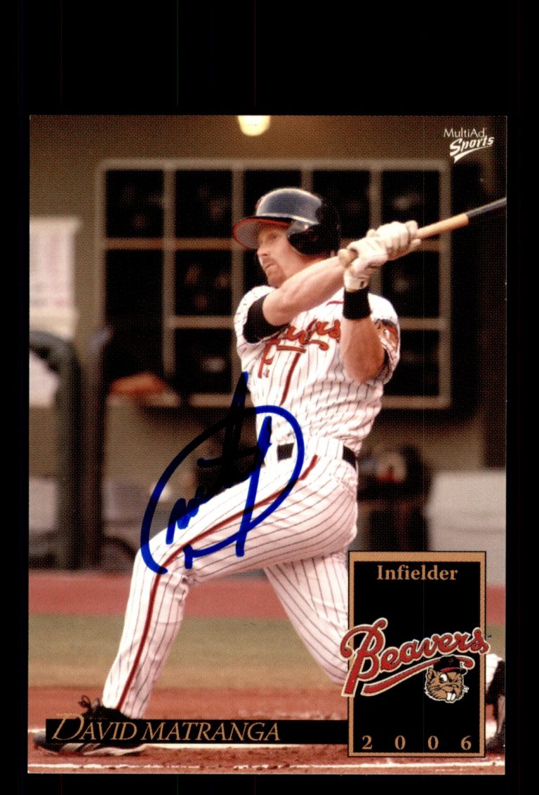 Signed Baseball Card Auto David Matranga 2006 MultiAd Portland Beavers