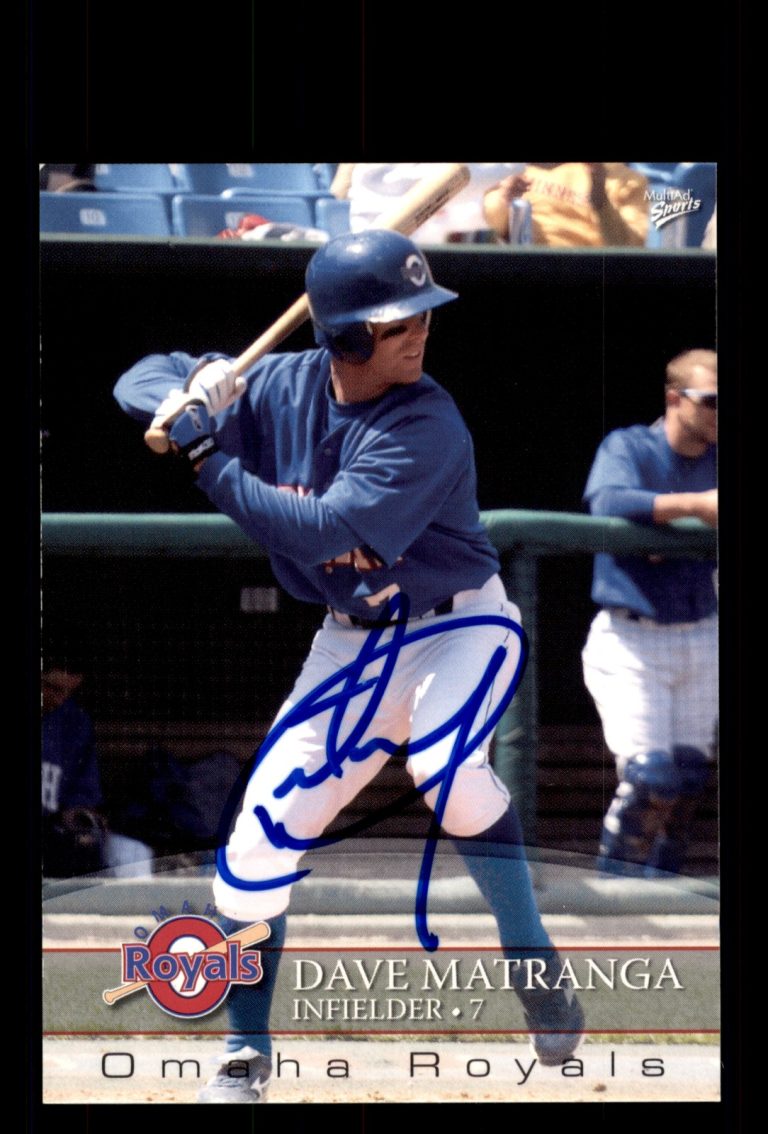 Signed Baseball Card Auto Dave Matranga 2008 MultiAd Omaha Royals
