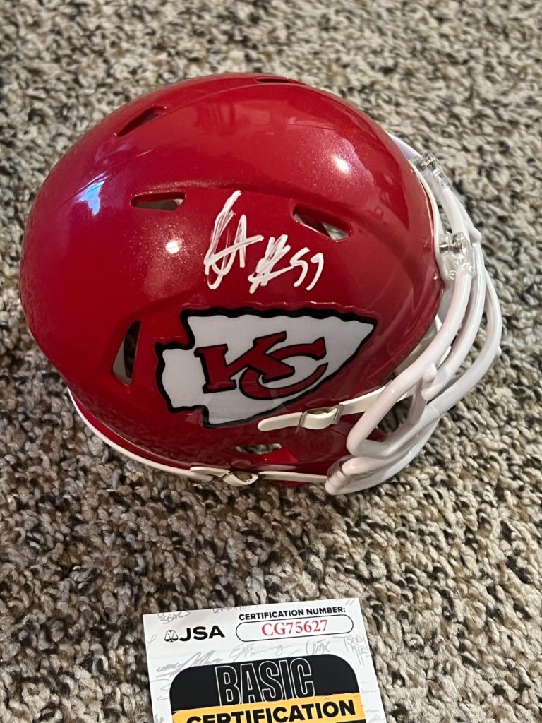 OMARR NORMAN-LOTT SIGNED FOOTBALL MINI HELMET AUTO KANSAS CITY CHIEFS JSA COA